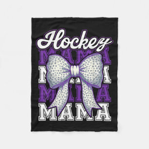 Hockey Mama Moeder Bal Boog Trots Sporten Moeder Z Fleece Deken