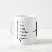 Hockey mama Mok Life Herhaal zwart (Voorkant links)