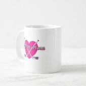 Hockey mama Pink Heart Koffiemok (Voorkant links)