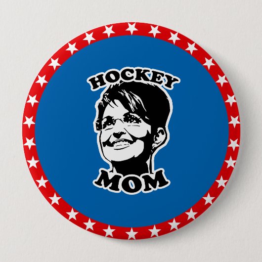 Hockey mama ronde button 4,0 cm (Voorkant)