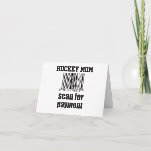 Hockey mama Scan for Payment Bedankkaart (Voorkant)