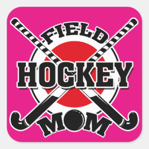 Hockey mama vierkante sticker
