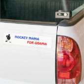 HOCKEY MAMA VOOR OBAMA-BUMPERSTICKER BUMPERSTICKER (Op Truck)