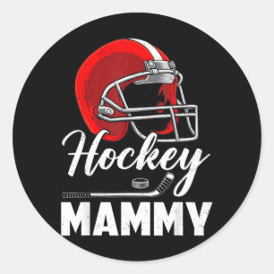 Hockey Mammy Hockey Speler Familie Matching Ronde Sticker
