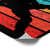 Hockey Mannen Kinderen Retro Ice Player Poster (Hoek)