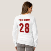 Hockey Mapnaam & Aantal Achteraf T-shirt afdrukken (Achterkant volledig)