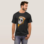 Hockey Mask Halloween Horror and Pizza T-shirt (Voorkant volledig)