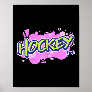 Hockey Meisje Hockey Indoor Hockey Poster