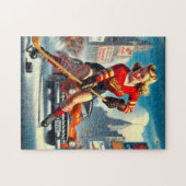 hockey meisje legpuzzel (Horizontaal)
