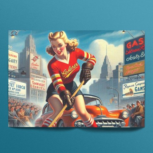  hockey meisje tissuepapier