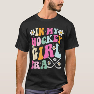 Hockey Meisje Vibes Vintage Wedstrijd Dag Groovy H T-shirt
