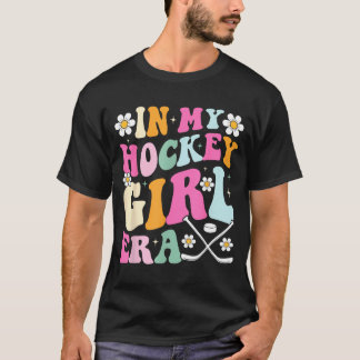 Hockey Meisje Vibes Vintage Wedstrijd Dag Groovy H T-shirt