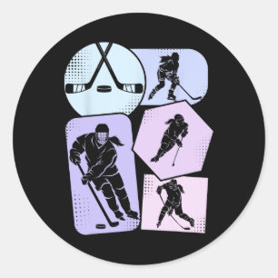 Hockey Meisjes IJshockey Kinderen Jeugd Ronde Sticker