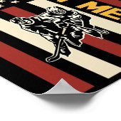 Hockey Meme Hockeyspeler Vs Vlag Poster (Hoek)