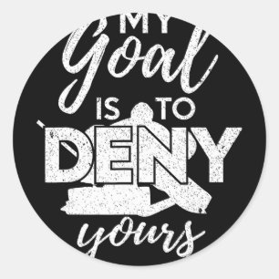 Hockey Mijn Doel Is Om Dat Van Jou Te Verijdelen F Ronde Sticker
