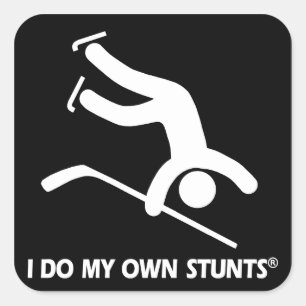 Hockey Mijn eigen stunts Vierkante Sticker