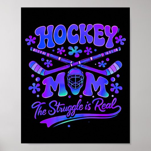 Hockey Moeder De Strijd Is Echt Keepersmasker Stic Poster (Voorkant)