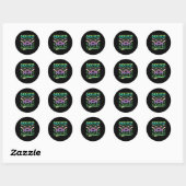 Hockey Moeder De Strijd Is Echte Teamgeest Ouder Ronde Sticker (Vel)