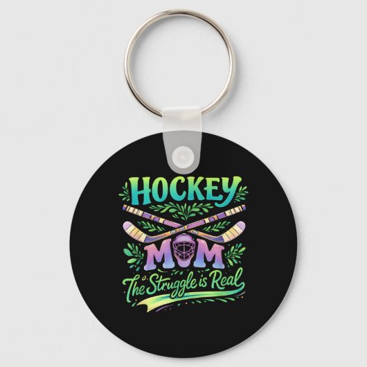 Hockey Moeder De Strijd Is Echte Teamgeest Ouder Sleutelhanger (Voorkant)