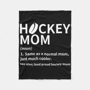 Hockey Moeder Definitie IJshockeyspeler Funny Hock Fleece Deken
