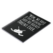 Hockey moeder geeft Kinder vader opa oma Notitieboek (Linkerzijde)