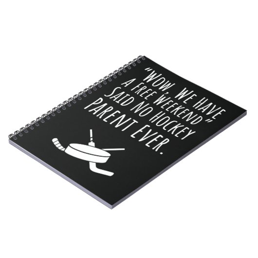 Hockey moeder geeft Kinder vader opa oma Notitieboek (Linkerzijde)