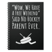 Hockey moeder geeft Kinder vader opa oma Notitieboek (Voorkant)