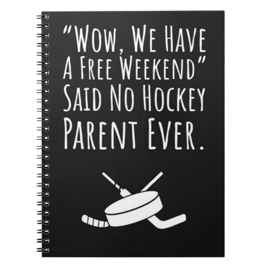 Hockey moeder geeft Kinder vader opa oma Notitieboek (Voorkant)