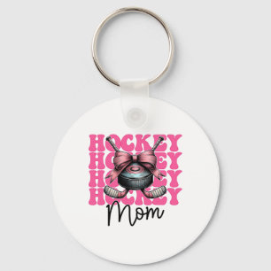 Hockey Moeder Hockey Mama Moederdag Roze Coquette Sleutelhanger