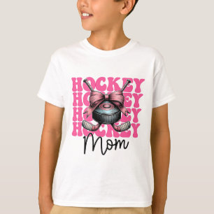 Hockey Moeder Hockey Mama Moederdag Roze Coquette T-shirt