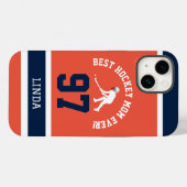 Hockey Moeder Jersey Nummer Hoestelcase Case-Mate iPhone Case (Achterkant (horizontaal))
