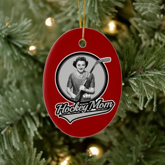 Hockey Moeder Keramische Versiering Keramisch Ornament (Boom)