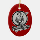 Hockey Moeder Keramische Versiering Keramisch Ornament (Voorkant)