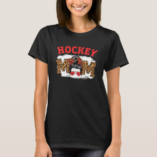 Hockey Moeder Messy Bun Leuke Moederdag Basketbal T-shirt