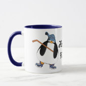 Hockey Moeder Pinguïn met Hockey Stick Mok (Links)