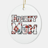 Hockey Moeder Rood Blauw Bloemen Keramisch Ornament (Links)