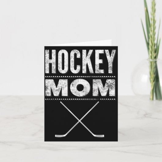 Hockey Moeder Shirt Voor Moederdag Kaart (Voorkant)