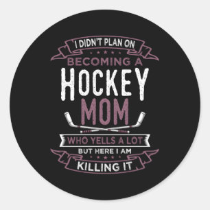Hockey Moeder Speler Sport Moederdag Ronde Sticker