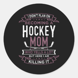 Hockey Moeder Speler Sport Moederdag Ronde Sticker