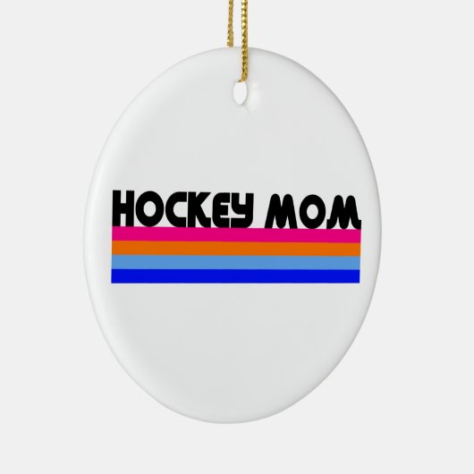 Hockey Moeder Strepen Keramisch Ornament (Rechts)