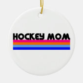 Hockey Moeder Strepen Keramisch Ornament (Voorkant)