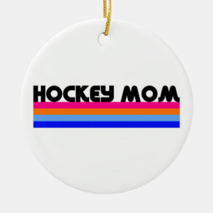 Hockey Moeder Strepen Keramisch Ornament