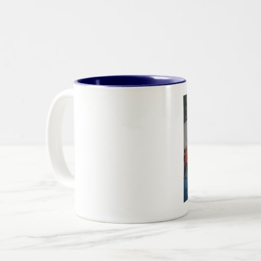 Hockey-Mok Tweekleurige Koffiemok (Voorkant links)