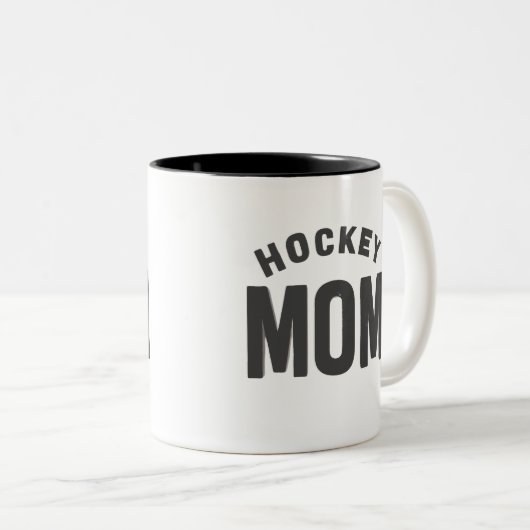 Hockey Mom Digital Art Design2 Tweekleurige Koffiemok (Voorkant rechts)