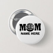 HOCKEY MOM (DOUANE) RONDE BUTTON 5,7 CM (Voorkant /achterkant)