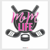 Hockey Mom Life Car Window Sticker (Vel)