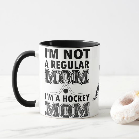Hockey MOM Personalized MUG Mok (Met donut)