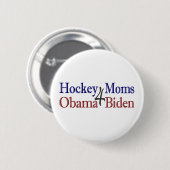 Hockey Moms 4 Obama Biden Ronde Button 5,7 Cm (Voorkant /achterkant)