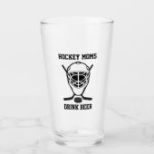 Hockey Moms Drink Bier Schattige Funny Sports Glas (Voorkant)