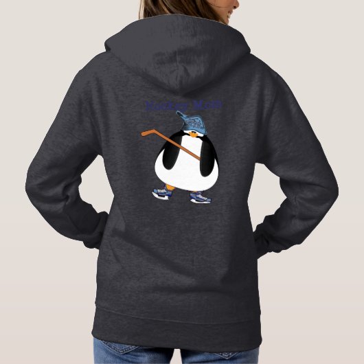 Hockey Moms en pinguïns Hoodie (Achterkant)
